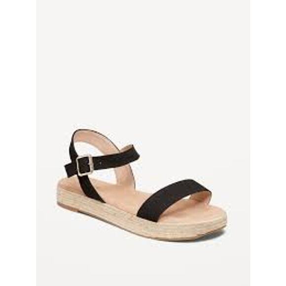 Old Navy Espadrille Sandal Black Jack Canvas Womens Size 10 NWT NEW - Picture 1 of 6